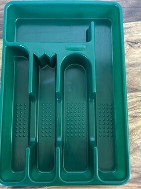 Rubbermaid Dark Green Utensil Organizer Silverware Tray
